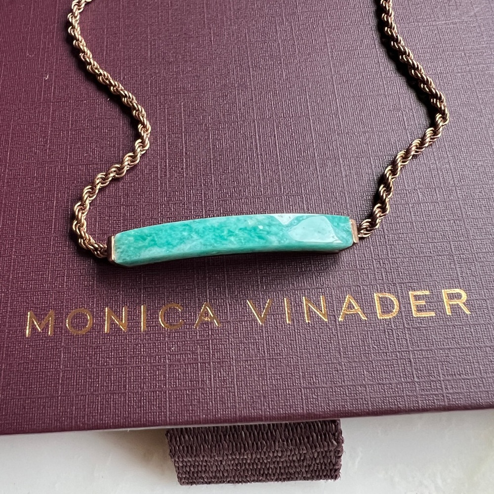 Monica Vinader Amazonite Bar Bracelet - Picture 3 of 5